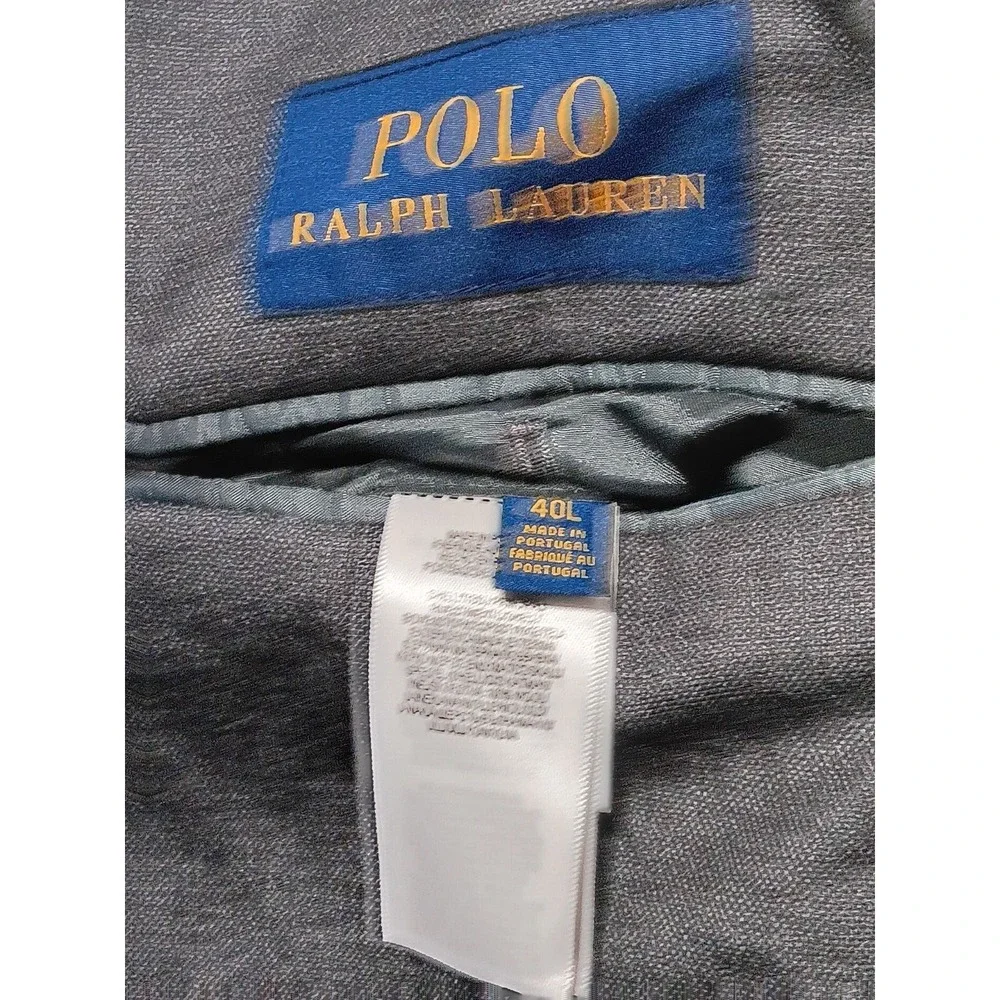 NWT Polo Ralph Lauren Men's Gray Traveler Unstructured Wool Suit Jacket Size 40L